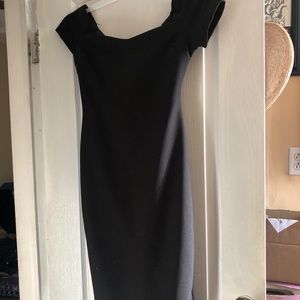 black dress with twist back